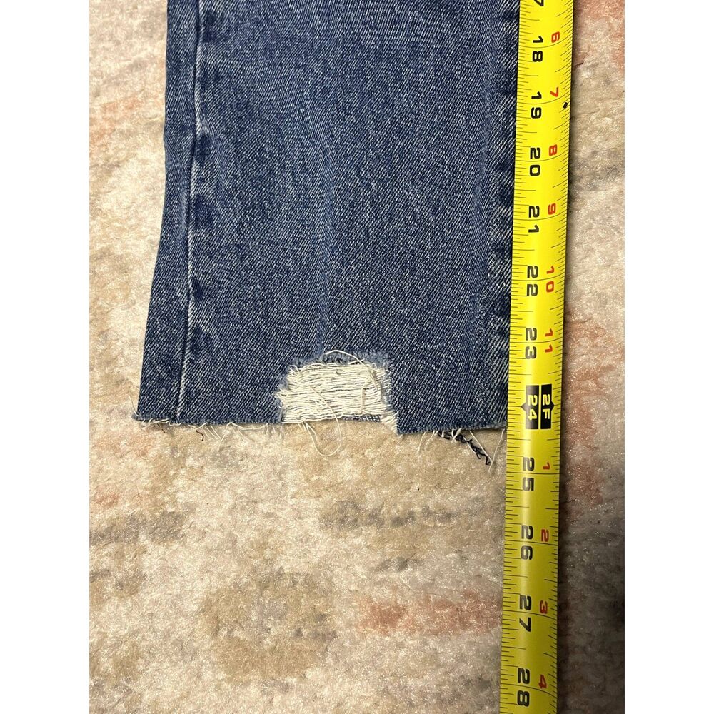 NWT Sam Edelman High Rise Straight Crop Jeans Size 8 / 29 Distressed Denim - Picture 9 of 11